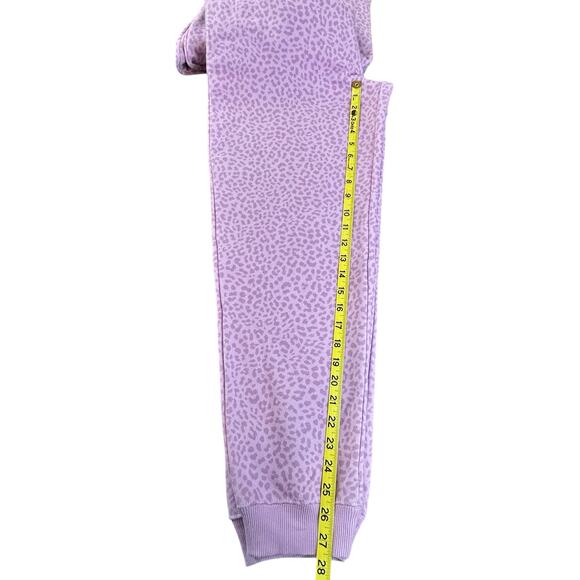 Fabletics Forever Fleece Hooded One Medium Piece Pink Lavender Cozycore Leopard - Picture 10 of 11